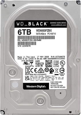 Western Digital Black HDD 6TB 7200rpm 3.5inch Vista Frontal