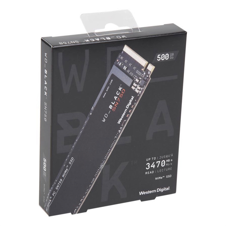 Western Digital Black SSD M.2 2280 500GB Box View