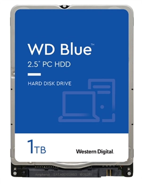 Western Digital Blue HDD 5400RPM 1TB 2.5inch Front View