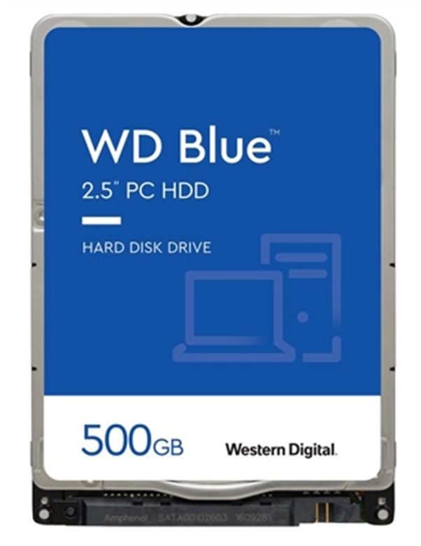 Western Digital Blue HDD 5400RPM 500GB 2.5inch Vista Frontal