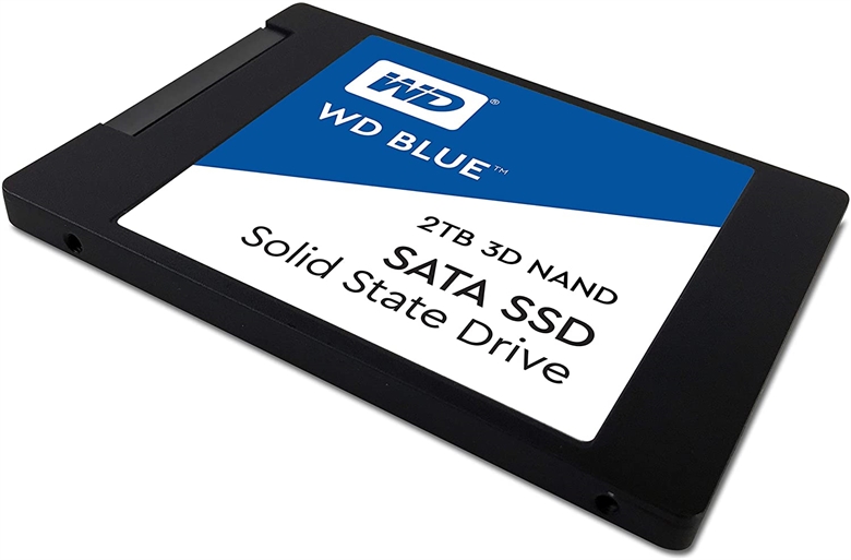 Western Digital Blue SSD 2TB 2.5inch Isometric View