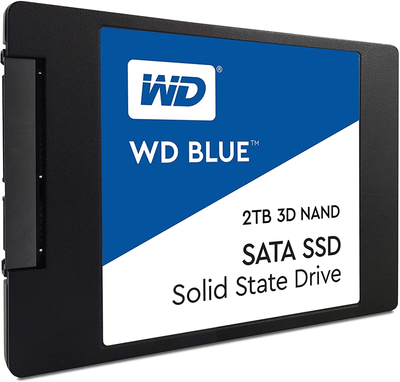 Western Digital Blue SSD 2TB 2.5inch Tilted Right View