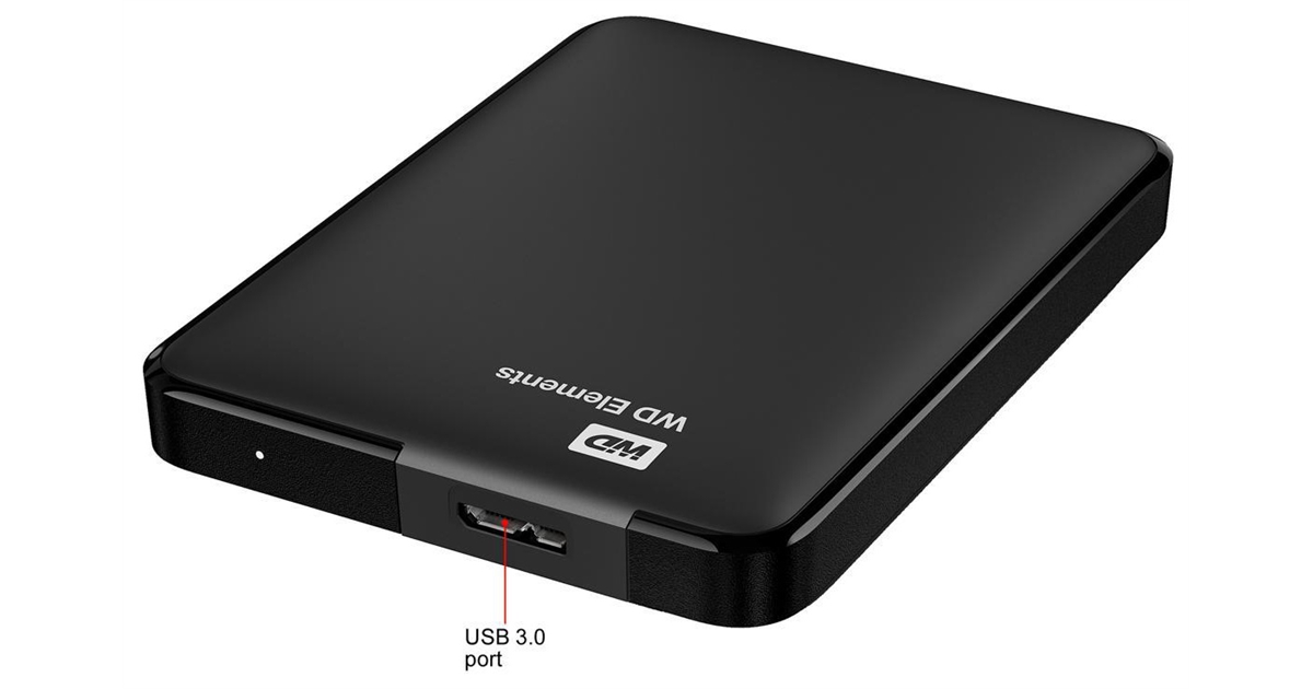 Western Digital WD Elements 2TB HDD USB 3.0 Portable External Hard Drive  Black