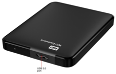 Western Digital Elements  - Disco Duro Externo, 1TB, Negro, HDD, USB 3.0