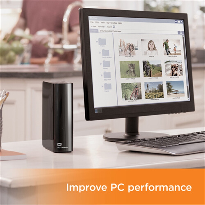 Western Digital Elements - Desktop External Hard Drive advertising