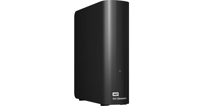 Western Digital Elements - Desktop External Hard Drive side view two