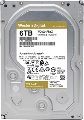 Western Digital Gold wd6004fryz back view