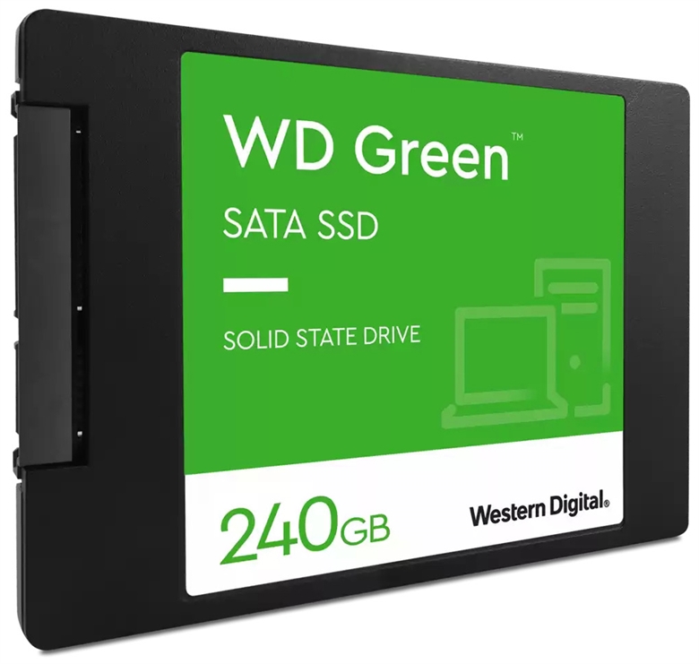 Western Digital Green SSD 240GB 2.5inch Isometric View