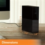 Western Digital My Book Negro Vista Dimensiones