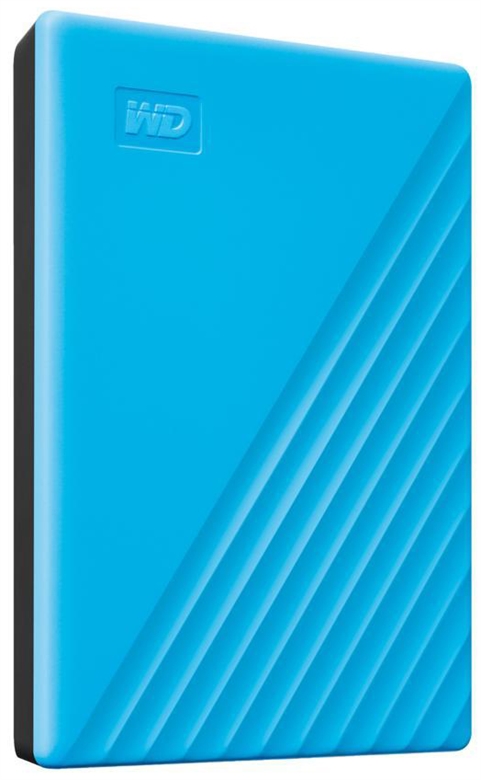 Western Digital My Passport 2TB Azul Vista Frontal en Ángulo