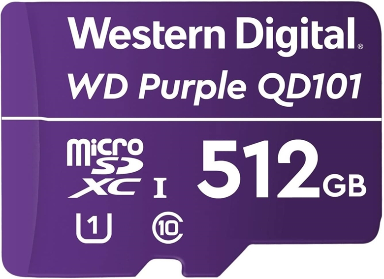 Western Digital Purple Micro SD Class 10 wdd512g1p0c front view