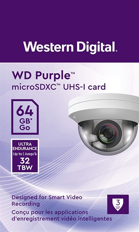 Western Digital Purple MicroSD 64GB Box