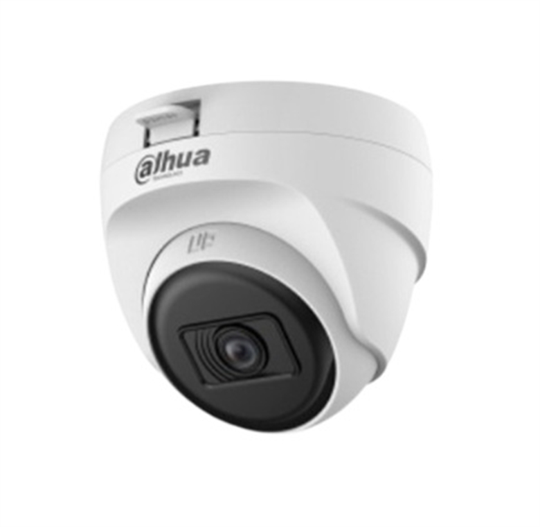 White-Analog Eyeball Security Camera 5MP 28mm Lens Built-in Microphone-Lateral View