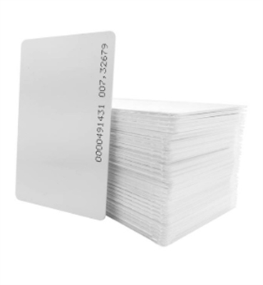 White-Tarjeta de Proximidad Delgada RFID 125KHz-Vista Frontal-Paquete