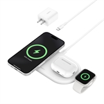 Belkin BoostCharge Pro - Base de Carga Inalámbrica, 3 en 1, 15W, Blanco