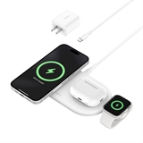 Belkin BoostCharge Pro - Base de Carga Inalámbrica, 3 en 1, 15W, Blanco