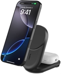 Belkin BoostCharge Foldable  - Cargador inalámbrico 2-en-1 con MagSafe, 25W, Negro