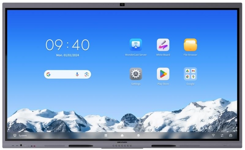 Pantalla Interactiva WonderHub 4K de 86 Pulgadas-Vista Frontal