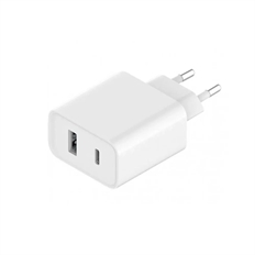 Xiaomi Mi 33W Wall ChargerType-A+Type-C EU - Cargador de Pared, 33W, USB-C, USB-A, Blanco