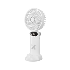 Xtech XTA-900  - Portable Fan, Mini, Rechargeable, 6 Speeds, USB-C, 3600 mAh Battery, LED, Black