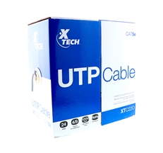 Cable en Bobina Xtech XTC-220 - CAT 5E, 305m, Gris, PVC, UTP