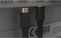 XTC-415 HDMI-M to HDMI-M Video Cable Connected to Monitor View