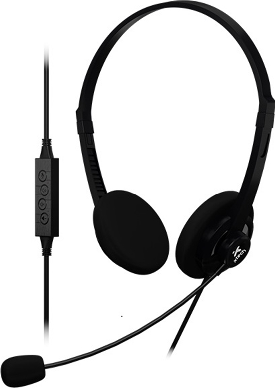 Xtech XTH-245 Headphones with microphone For Conference Front view 1
