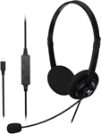 Xtech XTH-245 Auriculares con micrófono, para conferencias / para computadora  con cable, ENC, control en línea, USB-C