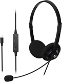 Xtech XTH-245  - Headphones with microphone, For Conference / For Computer - Wired, ENC, In line control, USB-C