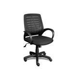 Xtech AeroChair QZY-1151 - Black Office Chair, Adjustable Seat Height, Fixed Armrest