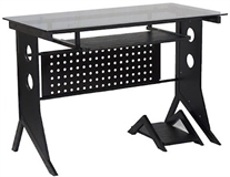 Xtech CT-1211 - Escritorio para Computadora con Tope de Vidrio, Marco de Metal Color Negro Xtech CT-1211 - Escritorio para Computadora con Tope de Vidrio, Marco de Metal Color Negro