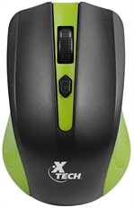 Xtech Galos  - Mouse, Inalámbrico, USB, Óptico, 1600 dpi, Verde