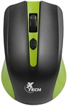 Xtech Galos  - Mouse, Inalámbrico, USB, Óptico, 1600 dpi, Verde