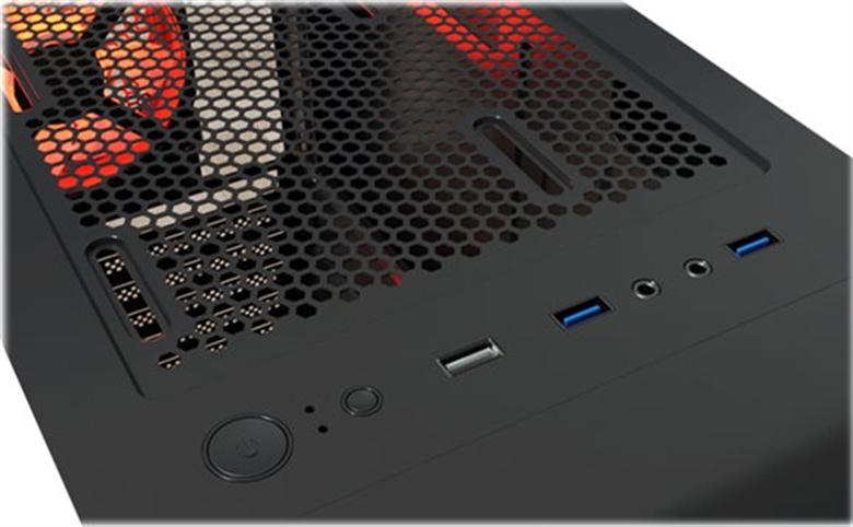 Xtech Gaming Series PHOBOS - MDT - ATX ports view