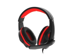 Xtech Igneus - Headset, Estéreo, Supraaurales, Con Cable, 3,5mm (TRRS) y USB para alimentación, 20Hz-20kHz, Negro y Rojo