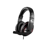 Xtech Kalamos - Headset, Estéreo, Supraaurales, Con cable, USB, 20Hz-20kHz, Negro y Rojo