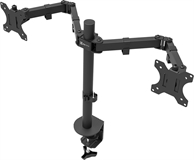 Klip Xtreme KPM-310  - Soporte Doble para Monitor, Negro, 13" a 32", Peso Máximo 8Kg por brazo, Acero y Plástico