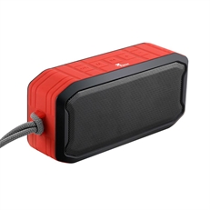 Xtech Malloy - Parlante Inalámbrico Portátil, 3.5mm, Bluetooth, Negro y rojo