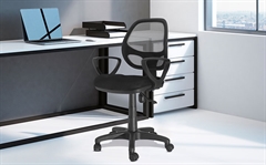 Xtech Marsella - Black Office Chair, Adjustable Height, Fixed Armrest