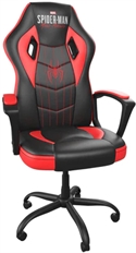 Xtech Marvel Spider-Man Miles Morales - Black and Red Gaming Chair, PVC, Adjustable Seat Height, Fixed Armrest