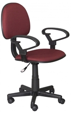 Xtech QZY-H4 - Red Office Chair, Plastic and Soft Cloth, Adjustable Seat Height, Fixed Armrest