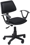 Xtech Roma - Black Office Chair, Adjustable Height, Fixed Armrest