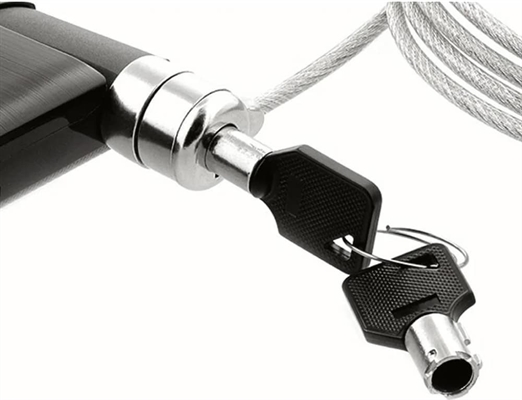 Xtech XTA 111 Cable De Seguridad Con Llave para Laptop Vista Frontal Llaves