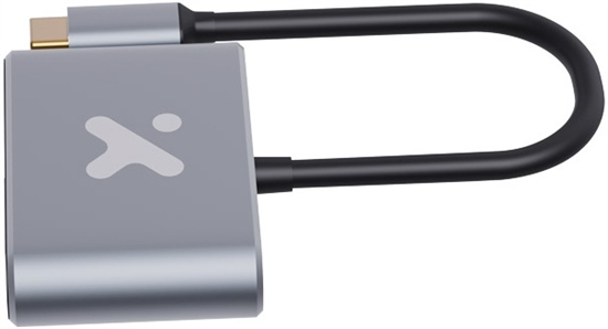 Xtech Video adapter USB Type C HDMI female VGA female Aluminum 2 in 1 XTC-542 Front View 2