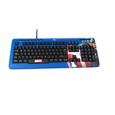 Xtech Edición Capitán América - Teclado, Cableado, USB, Español,  Con diseño