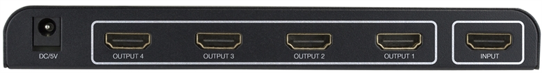 Xtech XHA-410 HDMI Splitter Box Back Side