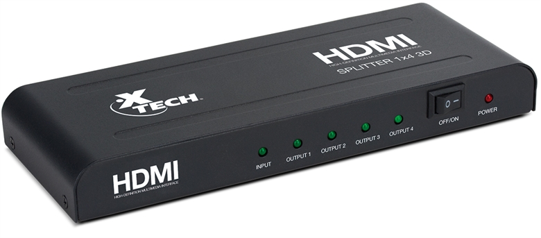 Xtech XHA-410 HDMI Splitter Box