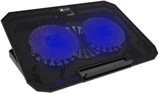 Xtech XTA-156  - Stand de Enfriamiento, Plástico, Hasta 15.6", Alimentado por USB, 7 Alturas Ajustables, 2 Ventiladores, LED