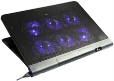 Xtech XTA-160 - Cooling Pad, Plastic, Up to 17", USB-Powered, 3 Adjustable Heights, 6 Fans, LED Light