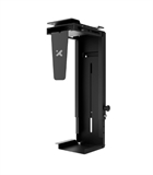 Xtech XTA-600  - Soporte ajustable para CPU/UPS para pared o debajo del escritorio, estructura metálica, capacidad de 25 kg, diseño giratorio, color negro